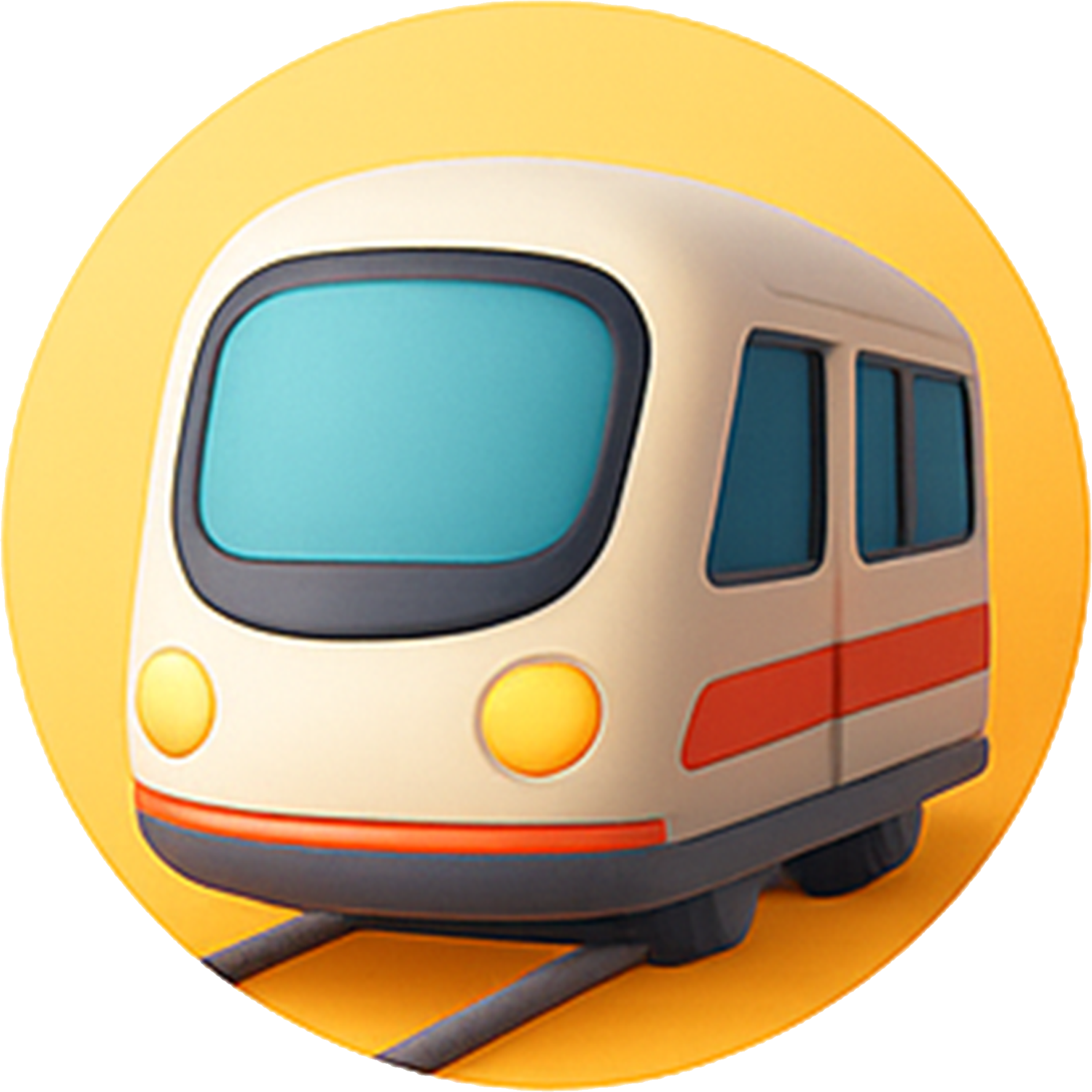 A transport icon with a MRT train