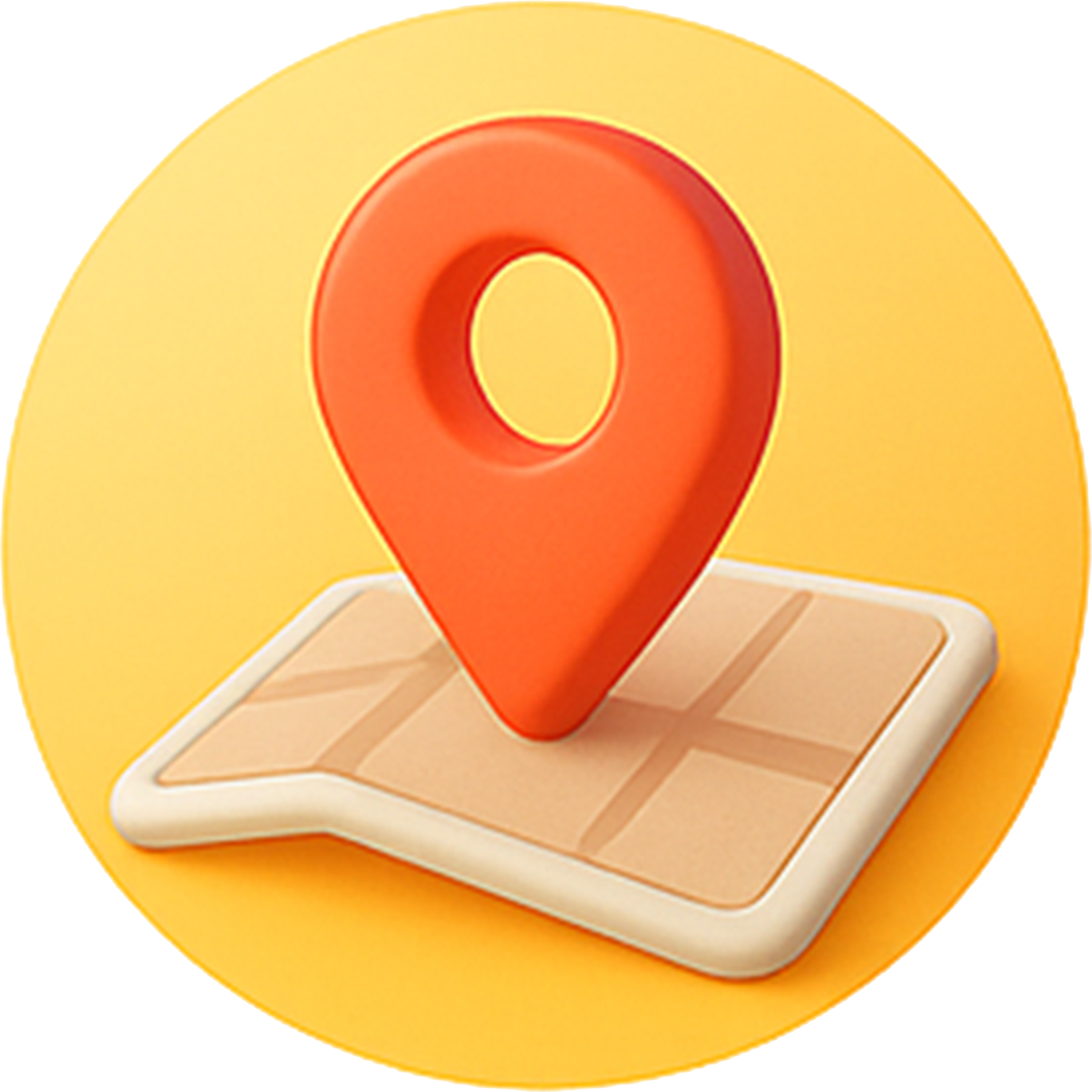 A location icon with a map