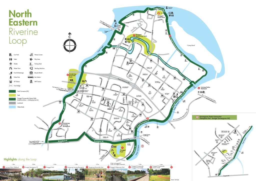 NERL MAP North East, Punggol North East Cycling Route
